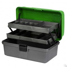 Ящик для инструментов двухполочный зеленый Helios